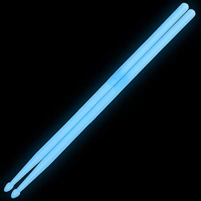 Image of OriGlam 5A Luminous Light Up Drum Sticks, Drumsticks, Bright Glow in The Dark Sticks (Blue)