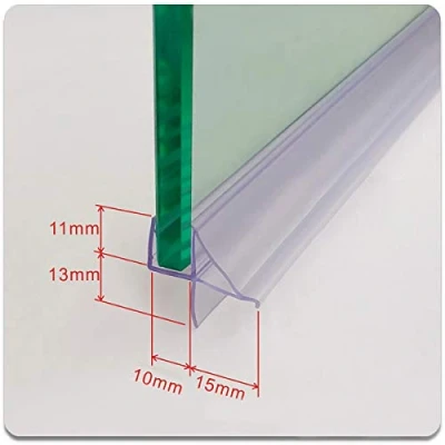 Image of Queenbox 70cm/27 Shower Seals for Glass screens, Door Bottom Seal, Seal Strip Frameless 3/8 inch(10mm) Gap 13mm