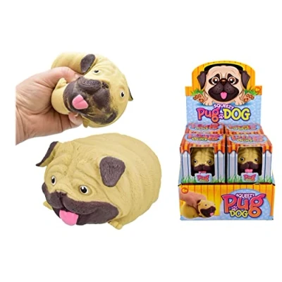 Image of KandyToys Squeezy Pug dOG Loveable Squishy Pet Squeeze Sensory Toys