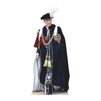 Image of Star Cutouts SC4385 King Charles Coronation Decoration III Cardboard Cut Out Professional Print Quality With Free Mini Cutout