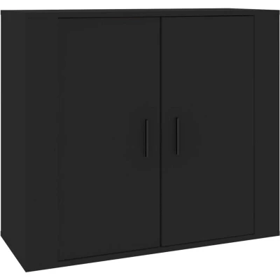 Image of vidaXL Sideboard Black 80x33x70 cm Engineered Wood
