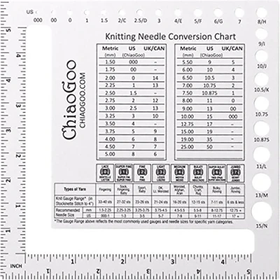 Image of ChiaoGoo Swatch &amp; Needle Gauge 5.5&quot;
