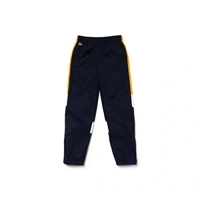 Image of Lacoste Childrens Unisex Stretch Waist Kids Navy Track Pants Blue Size 4Y