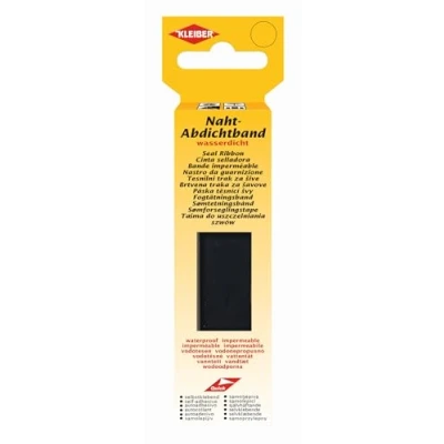 Image of Kleiber 3m x 2 cm Self Adhesive Waterproof Fabric Seam Repair Tape for Tents Coats Umbrellas Etc Black