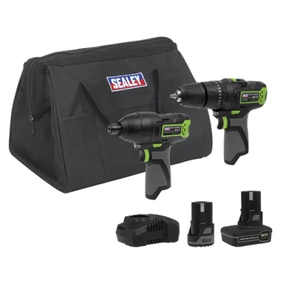 Image of Sealey 2 x 10.8V SV10.8 Series Combi Drill &amp; Impact Driver Kit