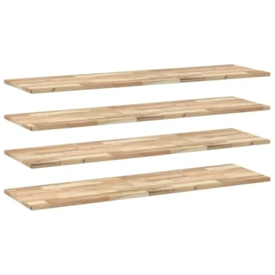 Image of vidaXL Floating Shelves 4 pcs 160x40x2 cm Untreated Solid Wood Acacia