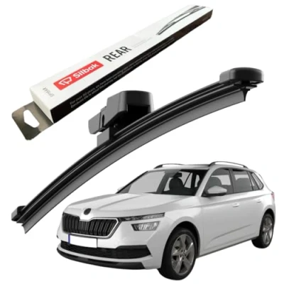 Image of Silbak Rear Windscreen Wipers, for SKODA KAMIQ (07/2019 ONWARDS) Wiper Blades, 330mm, Blades Set KAMIQ, Blade