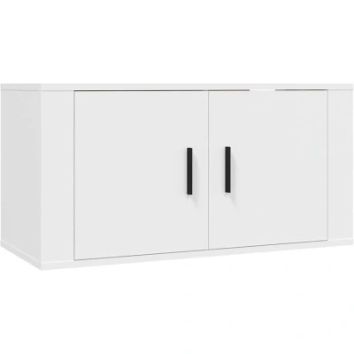 Image of vidaXL Wall Mounted TV Cabinet White 80x34.5x40 cm