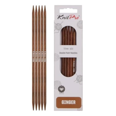 Image of KnitPro Knitting Pins, Wood, Assorted, 5mm