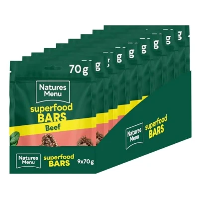 Image of Natures Menu Superfood Snacks with Beef 9 x 70g