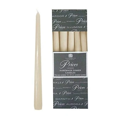 Image of Prices Venetian 10 inch Dinner Candle Pack Of Ivory