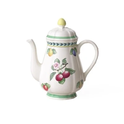Image of Villeroy &amp; Boch 1022810100 French Garden Fleurence Coffee Pot, 1.25 Litre, Premium Porcelain, White/Multicoloured
