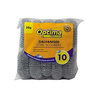 Image of Ramon Hygiene 828/40 Galvanised Scourers 38 Grm , Pack of 10