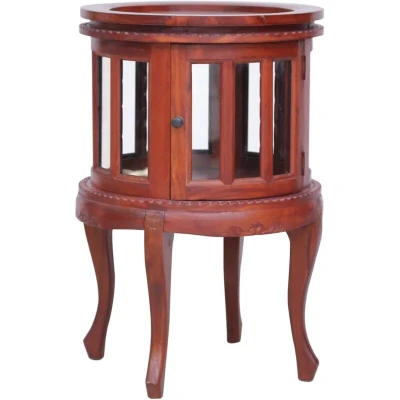 Image of vidaXL Vitrine Cabinet Brown 50x50x76 cm Solid Mahogany Wood