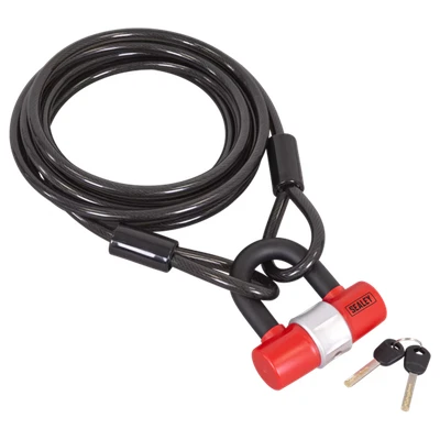 Image of Sealey Motorcycle Cable Lock 5m