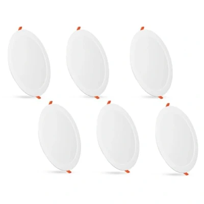 Image of paul russells Bathroom Spot Lights Ceiling, 18W Led Round Panels 3 CCT Light, 1800LM, 3000K,4000K,6500K, Downlights spotlights for Panel Lighting (Non Dimmable), 6 Packs