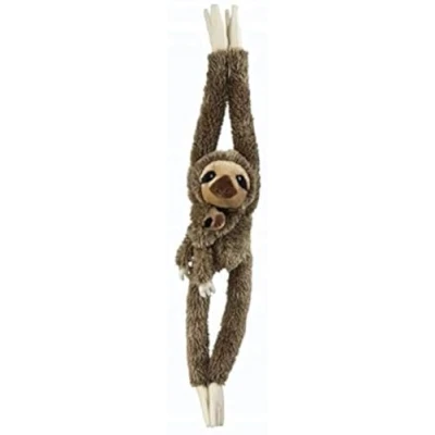 Image of Ravensden Plush Soft Sloth Hanging with Baby 90cm
