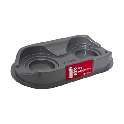 Image of UltraFire Universal Economy Fire Point Extinguisher Stands Suitable For Up To 9kg/9ltr Extinguishers UK Manufactured (Double, Grey)