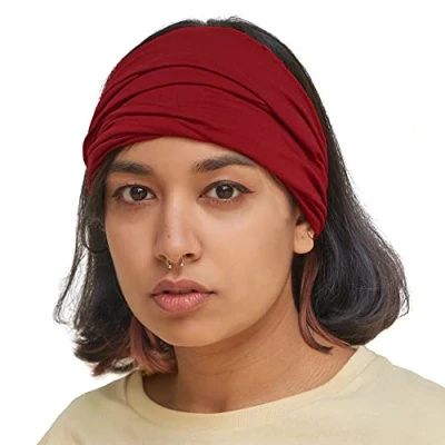 Image of CHARM Red Bandana Headbands for Men and Women Head Bands Runners Fitness Sports M
