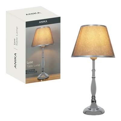 Image of Anika Lyse Decorative Chrome Table Lamp