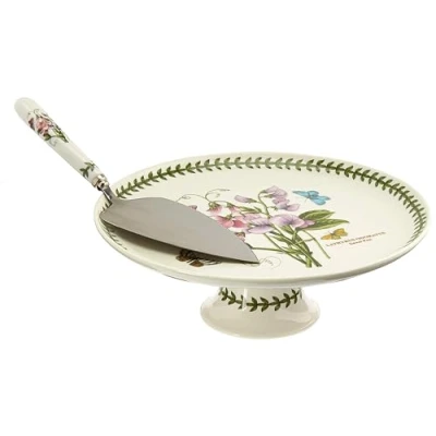 Image of Portmeirion Botanic Garden Footed Cake Plate and Server 519602 by