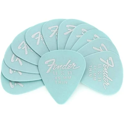 Image of Fender Dura Tone Guitar Picks 351 Shape, .46, Daphne Blue, 12 Pack