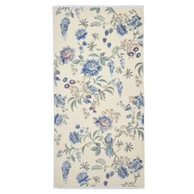 Image of PiP Studio Secret Garden Bath Towel White Blue 70 x 140 cm