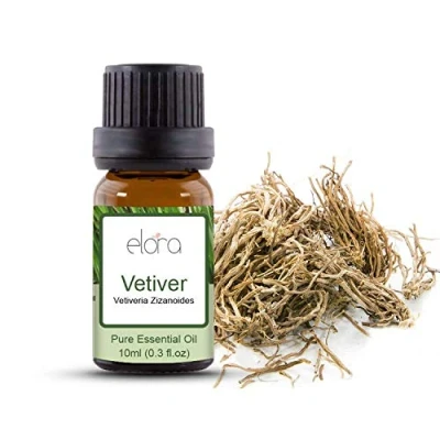 Image of Elora 10ml Vetiver Essential Oil, 100% Pure &amp; Natural