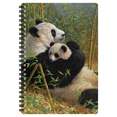 Image of 3D LiveLife A5 Notebook A New Dynasty from Deluxebase. 80 Page Lenticular Panda Notebook. Superb school or office stationery with artwork licensed artist Beth Hoselton