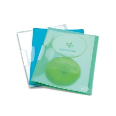 Image of Rapesco 1043 ECO Pivot Clip File, A4, Assorted Transparent Colours, Pack of 5
