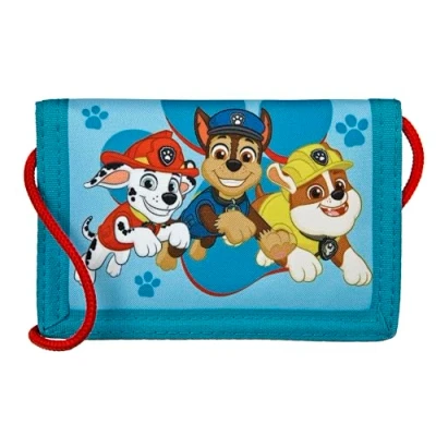 Image of Undercover Paw Patrol Wallet and Neck Pouch with Velcro Closure Zip, Drawstring Strap, Note Compartment Coin for Children, Boys Girls, blue, keins, Classic,