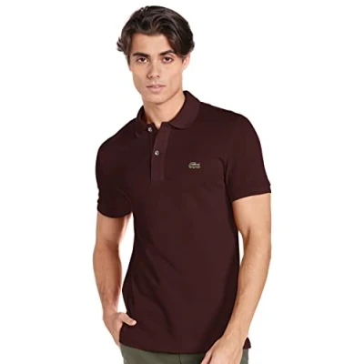 Image of Lacoste Men&#039;s Ph4012 Polo Shirt, Brown (Vertigo Y29), XS