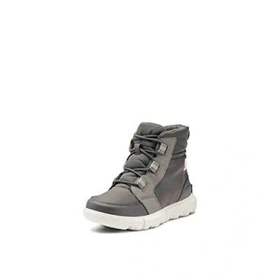 Image of Sorel Women&#039;s Winter Boots, EXPLORER II CARNIVAL SPORT WP, Grey (Quarry, Sea Salt), Size: 6