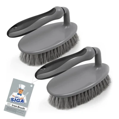 Image of MR.SIGA Heavy Duty Scrub Brush with Comfortable Grip, Cleaning for Bathroom, Shower, Sink, Floor, 2 Pack
