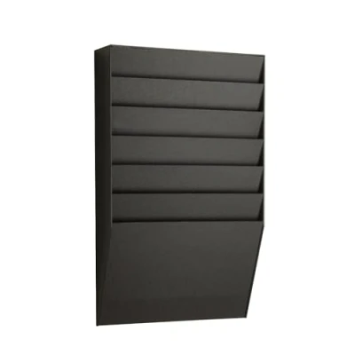 Image of Fast Paper A4 Document Control Panel with 6 Compartments Black