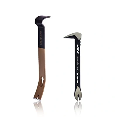 Image of Spec Ops Tools 10&quot; Cats Paw &amp; 15&quot; Flat Pry Bar Set Crowbar Tool Set, Teardrop Nail Pullers, High Carbon Steel, 3% Donated to Veterans