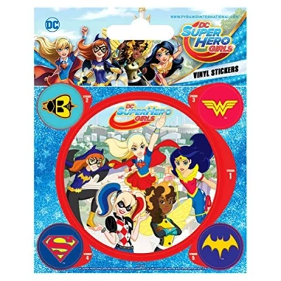 Image of Pyramid International DC Super Hero Girls (Unite) Vinyl Stickers, Paper, Multi Colour, 10 x 12.5 1.3 cm