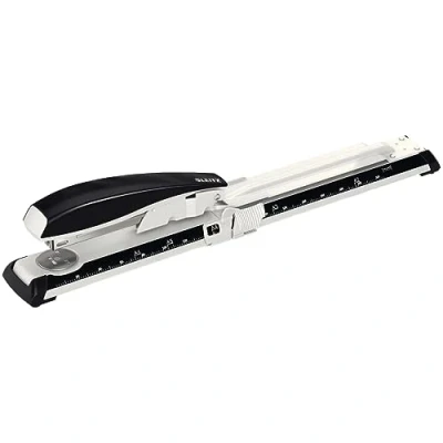 Image of Leitz Stapler Long Arm, 40 sheet capacity, Ergonomic metal body, Robust and reliable, Black, NeXXt Range, Includes staples, 55600095