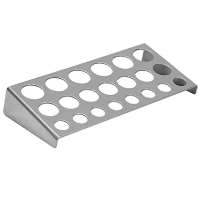 Image of Tattoo ink, Rotekt 23 Holes Pigment Ink Cap Cup Holder Stainless Steel Shelf Stand Tip Supply Tools Beauty