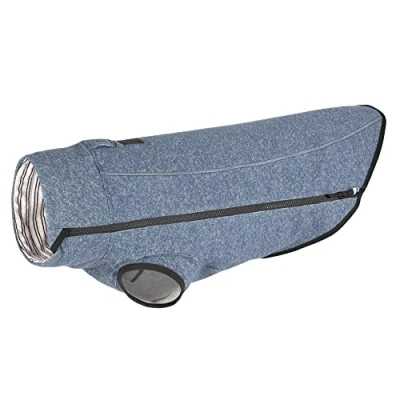 Image of RUFFWEAR Hemp Hound Sweater for Dogs, Premium Dog Jumper made with Organic Cotton Blend, Lightweight &amp; Warm Sweatshirt, Miniature Breeds, Slate Blue XX Small
