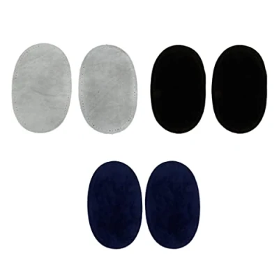 Image of Sharplace 3 Pairs Sew On Suede Oval Elbow Knee Patches for Sweater Pants Repair Crafts