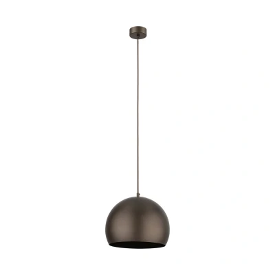 Image of Zoe 27cm Dome Pendant Ceiling Light Brown 1xE27