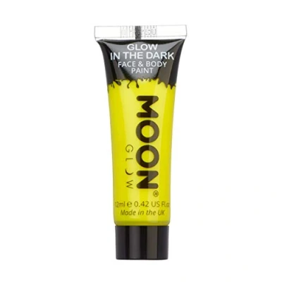 Image of Moon Glow in the Dark Face &amp; Body Paint 12ml Yellow Phosphorescent Charge to