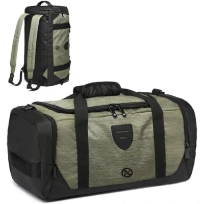 Image of Gym Duffle Bag Backpack Waterproof Sports Duffel Bags Travel Weekender for Men Women Overnight with Shoes Compartment, army green, OneSize