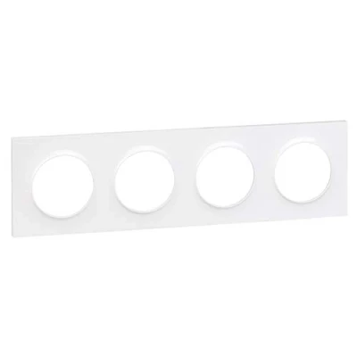 Image of Schneider Plaque Odace STYL Blanc Entraxe 71 mm Odce Blanc, mm, 4, 12,336
