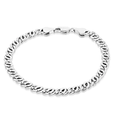Image of Tuscany Silver Women&#039;s Sterling Fancy Rambo Bracelet of 19cm/7.5&quot;