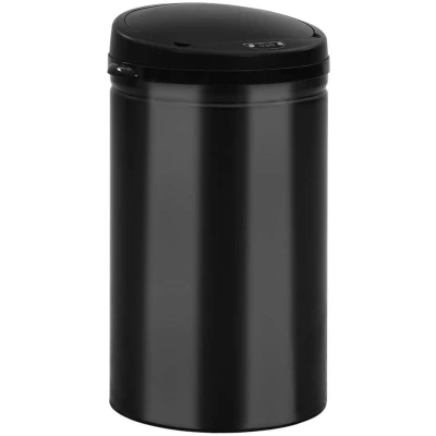 Image of vidaXL Automatic Sensor Dustbin 40 L Carbon Steel Black