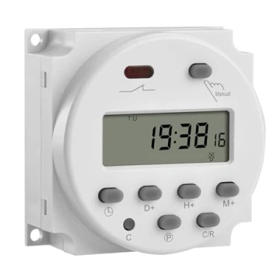 Image of Heschen Digital LCD Power Weekly Programmable Timer Relay Switch CN101A AC 200 230V 16 Amp SPST