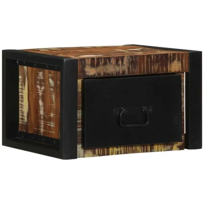 Image of vidaXL Bedside Cabinet Multicolour 40x35x25 cm Solid Wood Reclaimed