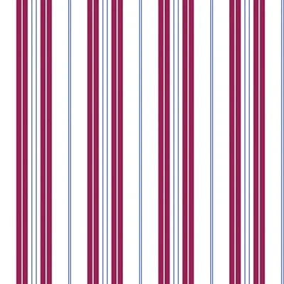 Image of Galerie G23066 Deauville 2, 2 Colour Stripe Wallpaper, Red/Navy Blue, 10m x 53cm